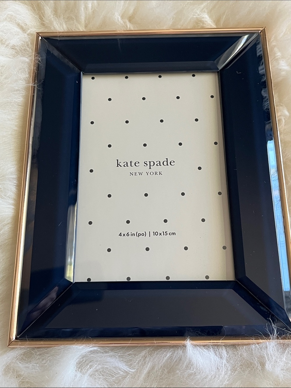 NWT Kate Spade New York Lenox Navy And Gold Beveled Picture Frame